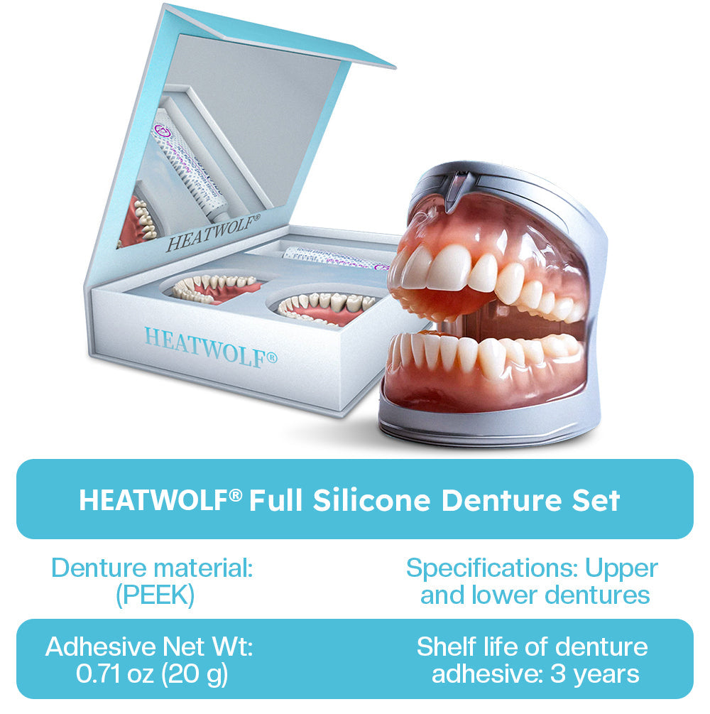 ✅Official Store | HEATWOLF® Silicone Full Denture Set 🧑🏼‍⚕️Recommended by the British Dental Association (BDA)