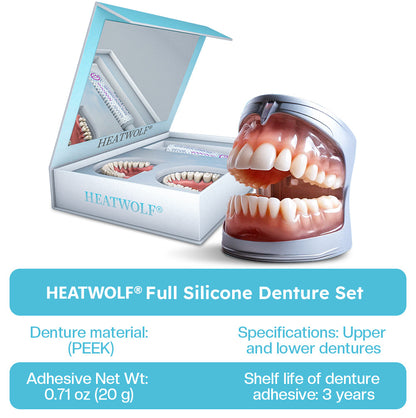 ✅Official Store | HEATWOLF® Silicone Full Denture Set 🧑🏼‍⚕️Recommended by the British Dental Association (BDA)